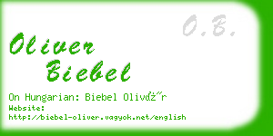 oliver biebel business card